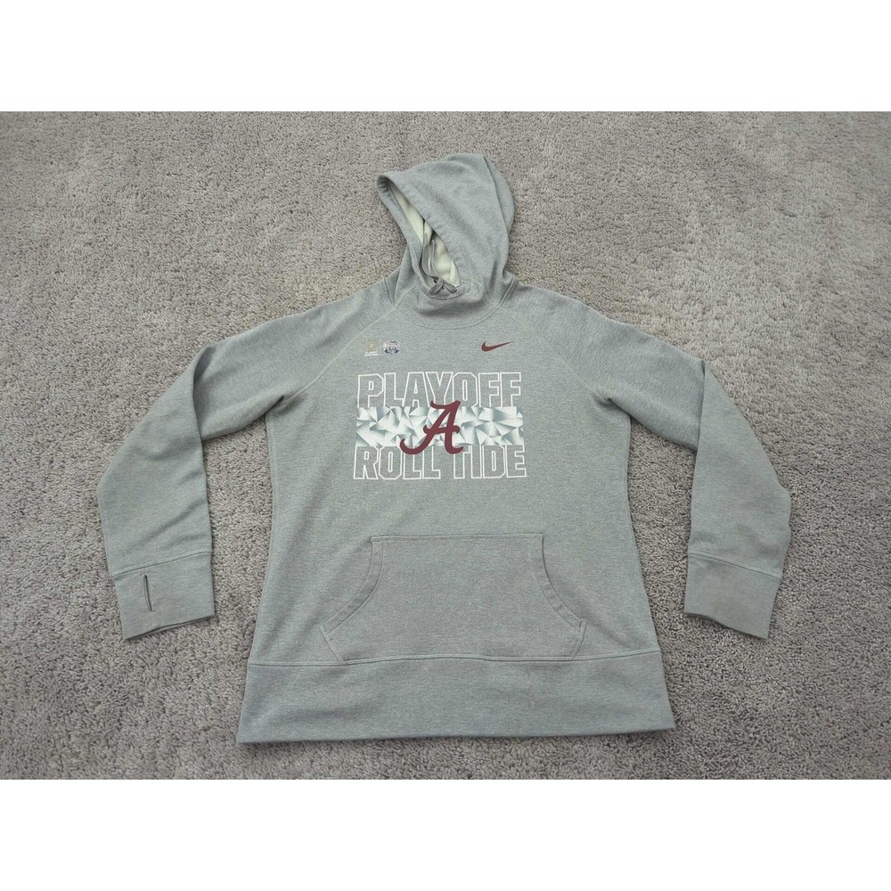 Alabama Crimson Tide‎ Hoodie Womens L Gray NCAA Football Playoff Roll Tide Nike